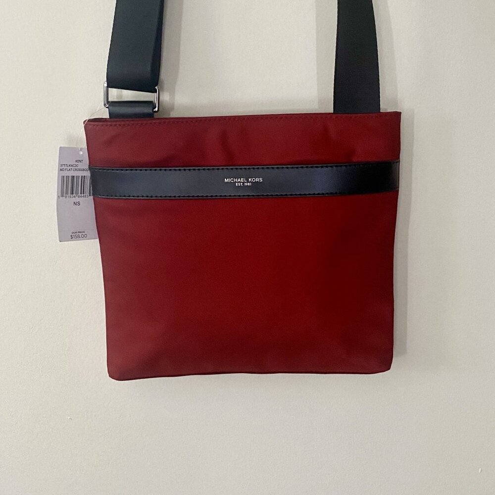 Michael Kors Kent Medium Nylon Flat Crossbody Bag NWT - Picture 4 of 12